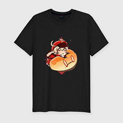 Мужская slim-футболка Кли и ручной слайм