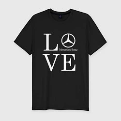 Мужская slim-футболка LOVE MERCEDES BENZ