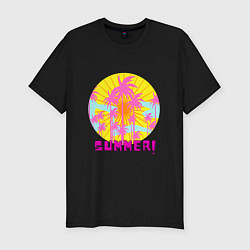 Мужская slim-футболка Скоро лето Summer