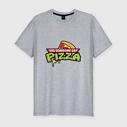 Мужская slim-футболка Say Pizza
