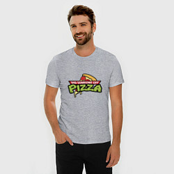 Футболка slim-fit Say Pizza, цвет: меланж — фото 2