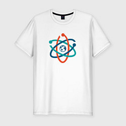 Мужская slim-футболка Молекула