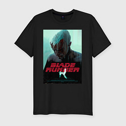 Мужская slim-футболка Слезы в дожде Blade Runner