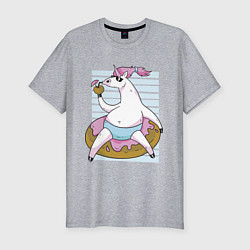 Мужская slim-футболка Chilling Unicorn