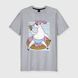 Футболка slim-fit Chilling Unicorn, цвет: меланж