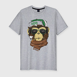 Мужская slim-футболка Cool обезьяна