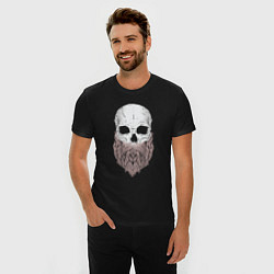 Футболка slim-fit Череп с бородой Bearded Skull, цвет: черный — фото 2