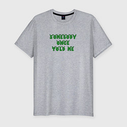 Мужская slim-футболка Somebody once told me - Shrek