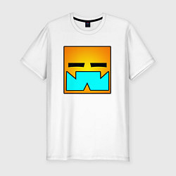 Футболка slim-fit Geometry Dash: RobTop Z, цвет: белый