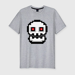 Футболка slim-fit Skull Geometry Dash, цвет: меланж