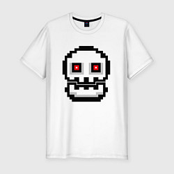 Футболка slim-fit Skull Geometry Dash, цвет: белый