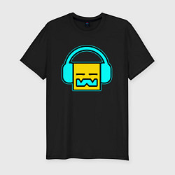 Футболка slim-fit Geometry Dash: Music, цвет: черный