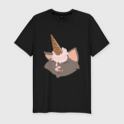 Мужская slim-футболка Сладкий котик