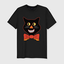 Футболка slim-fit Smiling Cat, цвет: черный