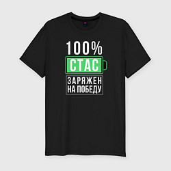 Мужская slim-футболка 100% Стас