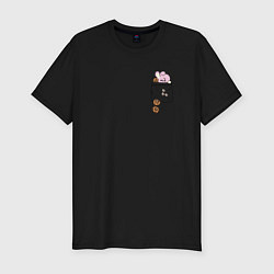 Мужская slim-футболка BT21 В КАРМАНЕ