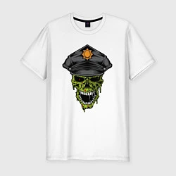 Мужская slim-футболка ZOMBI POLICE ЗОМБИ КОП Z