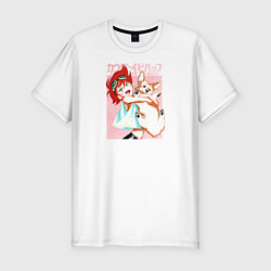 Мужская slim-футболка Cowboy Bebop Эдвард и Эйн