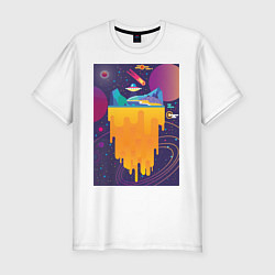 Мужская slim-футболка Space Flat
