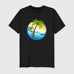 Мужская slim-футболка Palm beach