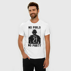 Футболка slim-fit No Pirlo no party, цвет: белый — фото 2