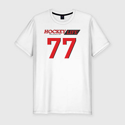 Мужская slim-футболка Hockey life Number series