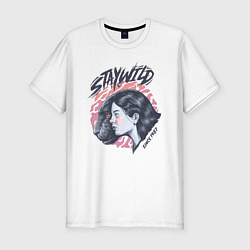 Мужская slim-футболка Девушка - пантера StayWild
