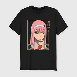 Футболка slim-fit Darling in the Franxx 02, цвет: черный