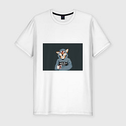 Мужская slim-футболка Furry fox