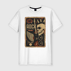 Футболка slim-fit Rock festival, цвет: белый