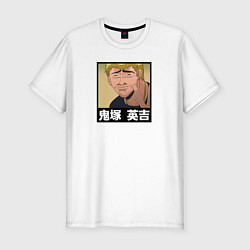 Мужская slim-футболка Onizuka face