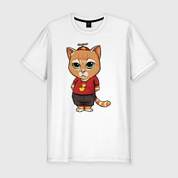 Футболка slim-fit Street cat, цвет: белый