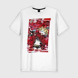 Футболка slim-fit Crazy Anime Harley Quinn, цвет: белый