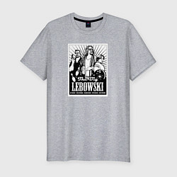Мужская slim-футболка The Big Lebowski poster