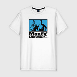 Футболка slim-fit Where is the money Lebowski?, цвет: белый