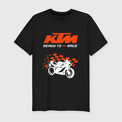 Мужская slim-футболка KTM MOTORCYCLES КТМ МОТОЦИКЛЫ