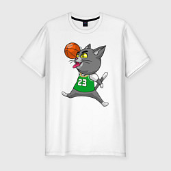 Футболка slim-fit Jordan Cat, цвет: белый