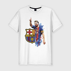 Футболка slim-fit Lionel Messi Barcelona Argentina!, цвет: белый