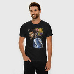 Футболка slim-fit Lionel Messi Barcelona Argentina Striker, цвет: черный — фото 2