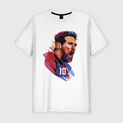 Мужская slim-футболка Lionel Messi Barcelona Argentina Football