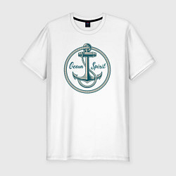 Мужская slim-футболка Дух океана