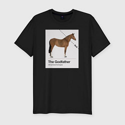 Мужская slim-футболка Голова лошади Крестный отец