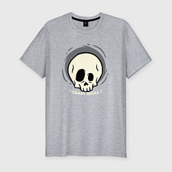 Мужская slim-футболка Crazy skull