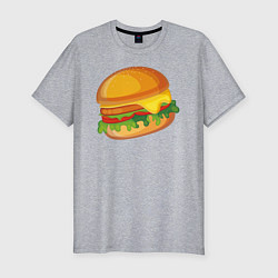 Футболка slim-fit My Burger, цвет: меланж