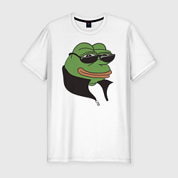 Мужская slim-футболка Лягушонок Пепе