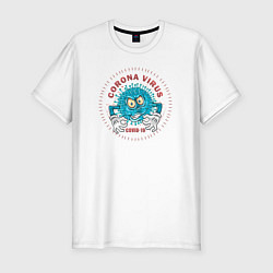 Мужская slim-футболка Coronavirus