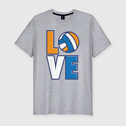 Мужская slim-футболка Love Volleyball