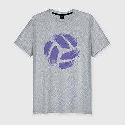 Мужская slim-футболка Мяч - Волейбол