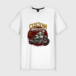 Мужская slim-футболка Ретро мотоцикл