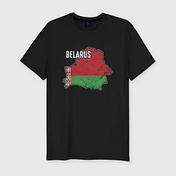 Мужская slim-футболка Belarus Map